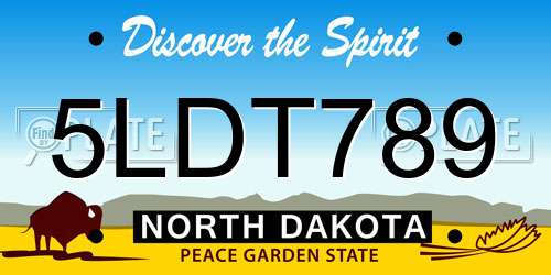 5LDT789 North Dakota License Plate