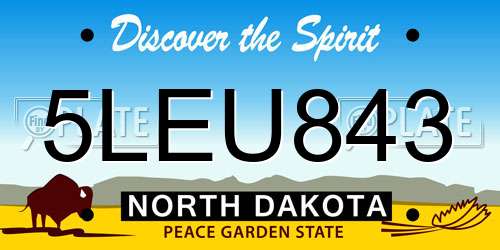 5LEU843 North Dakota License Plate