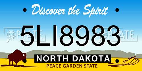 5LI8983 North Dakota License Plate