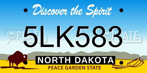 5LK583 North Dakota License Plate