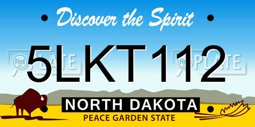 5LKT112 North Dakota License Plate