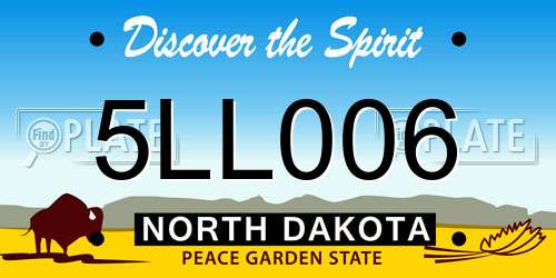 5LL006 North Dakota License Plate