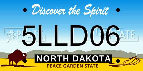 5LLD06 North Dakota License Plate