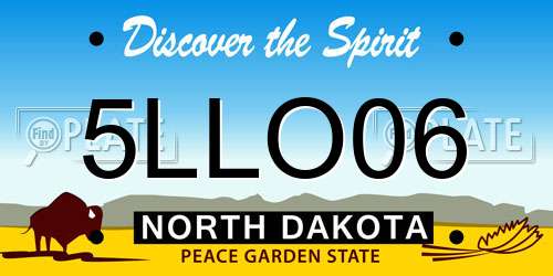 5LLO06 North Dakota License Plate
