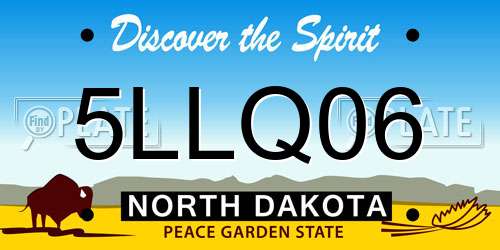 5LLQ06 North Dakota License Plate