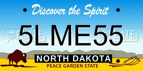 5LME55 North Dakota License Plate