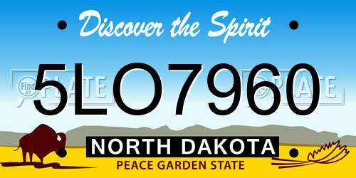 5LO7960 North Dakota License Plate