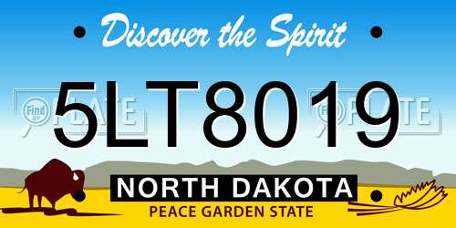 5LT8019 North Dakota License Plate