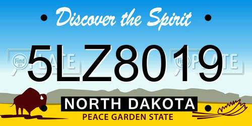 5LZ8019 North Dakota License Plate