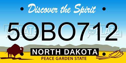 5OBO712 North Dakota License Plate