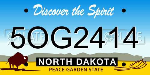 5OG2414 North Dakota License Plate