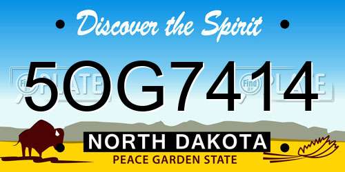 5OG7414 North Dakota License Plate