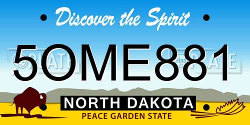 5OME881 North Dakota License Plate