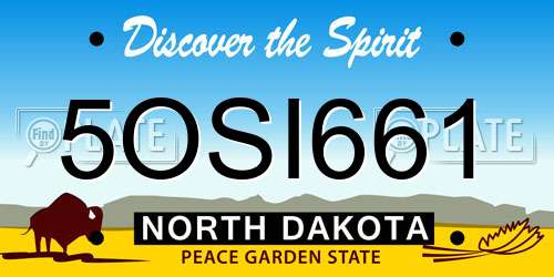 5OSI661 North Dakota License Plate