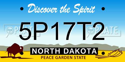 5P17T2 North Dakota License Plate