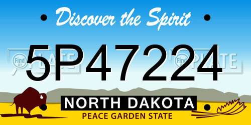 5P47224 North Dakota License Plate
