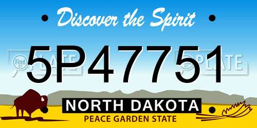 5P47751 North Dakota License Plate