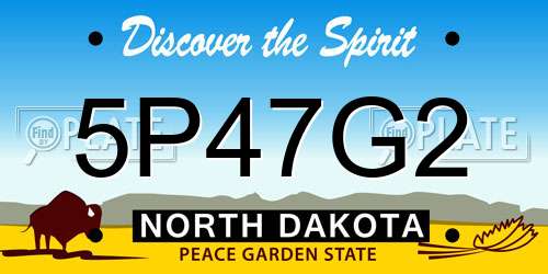 5P47G2 North Dakota License Plate