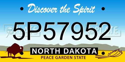 5P57952 North Dakota License Plate