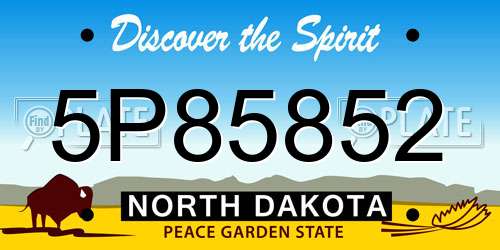 5P85852 North Dakota License Plate