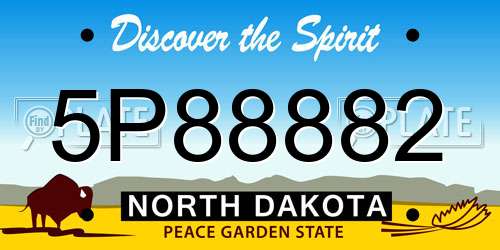 5P88882 North Dakota License Plate
