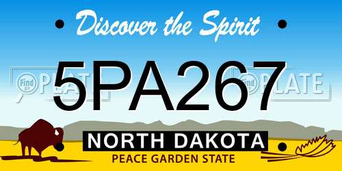 5PA267 North Dakota License Plate