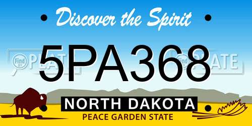 5PA368 North Dakota License Plate