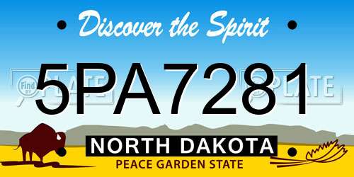 5PA7281 North Dakota License Plate