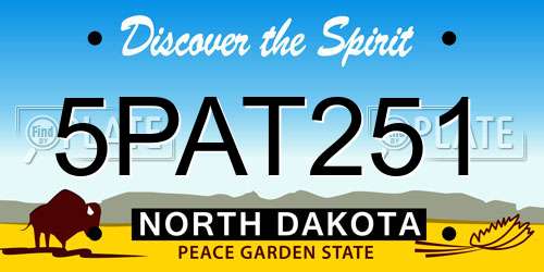 5PAT251 North Dakota License Plate