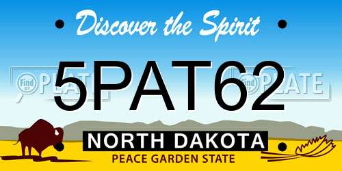 5PAT62 North Dakota License Plate