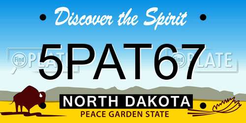 5PAT67 North Dakota License Plate