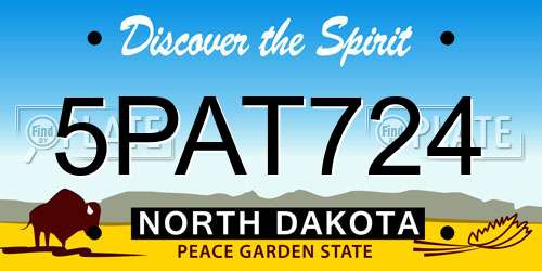 5PAT724 North Dakota License Plate