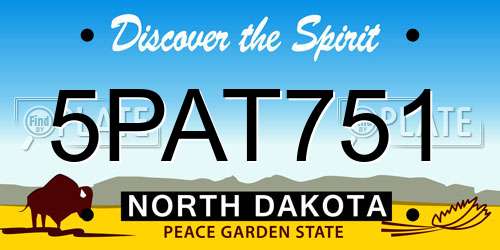 5PAT751 North Dakota License Plate