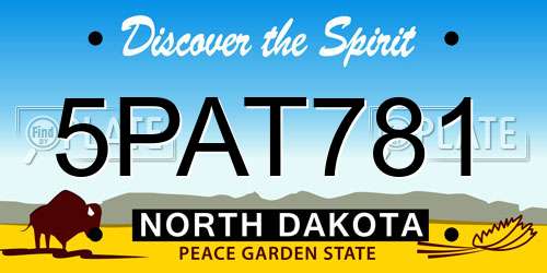 5PAT781 North Dakota License Plate