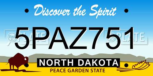 5PAZ751 North Dakota License Plate