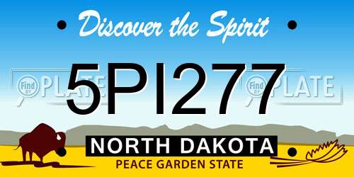 5PI277 North Dakota License Plate