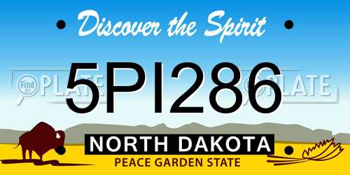 5PI286 North Dakota License Plate
