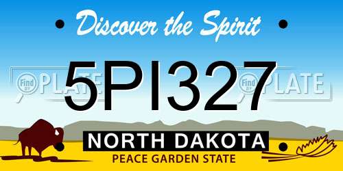 5PI327 North Dakota License Plate