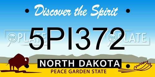 5PI372 North Dakota License Plate