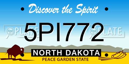 5PI772 North Dakota License Plate