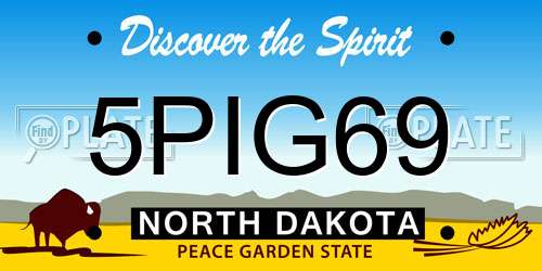 5PIG69 North Dakota License Plate