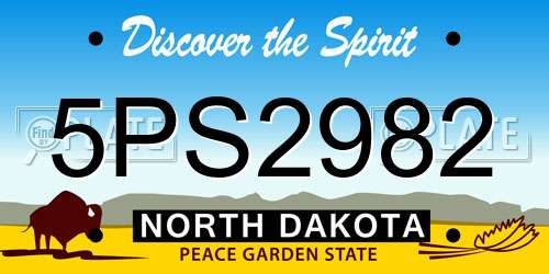5PS2982 North Dakota License Plate