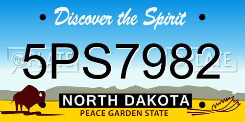 5PS7982 North Dakota License Plate