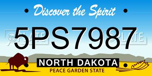 5PS7987 North Dakota License Plate