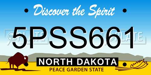 5PSS661 North Dakota License Plate