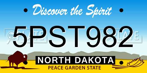 5PST982 North Dakota License Plate