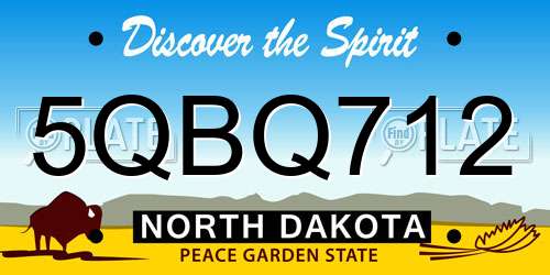 5QBQ712 North Dakota License Plate