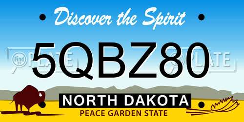 5QBZ80 North Dakota License Plate
