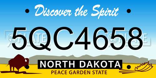 5QC4658 North Dakota License Plate