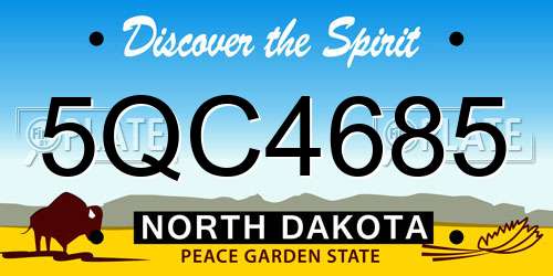 5QC4685 North Dakota License Plate